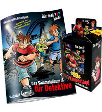 Die drei ??? Kids Cromos + Cards - Álbum + Caixa de 36 saquetas
