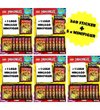 LEGO Ninjago Crystalized Cromos - 5 x Multipack (=240 cromos + 5 x Mini figura)