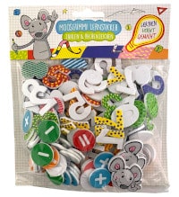 Autocolantes de aprendizagem de borracha de esponja - Números e Sinais Aritméticos