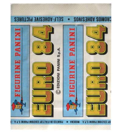 Panini EM EURO 84 1984 – 1 x TÜTE PACKET BUSTINA SOBRE POCHETTE Vers