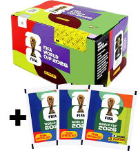 Panini FIFA World Cup 2026 Cromos - Caixa de 100 saquetas + 6 DFB Special Stickers