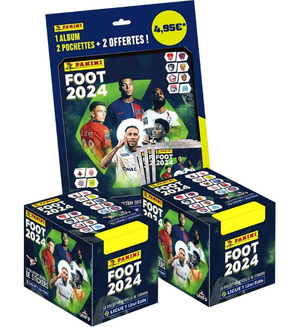 Panini Foot 2024 Ligue 1 Cromos Starter Pack + 2 Caixas (=100