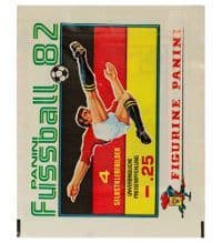 Panini Fussball 82 saqueta - original con 4 cromos