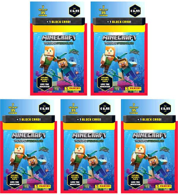 Álbum De Figurinhas Gratuito do Minecraft Treasure