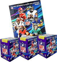 Panini NFL 2023 Cromos & Cards - Álbum + 3 Caixas (=150 saquetas)