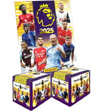 Panini Premier League 2025 Cromos - Álbum + 2 Caixas (=100 saquetas)
