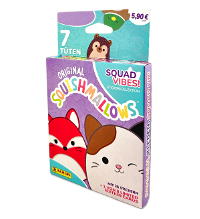 Panini Squishmallows Squad Vibes Cromos - Eco-Blister (=7 saquetas + 1 Limited Edition Card)