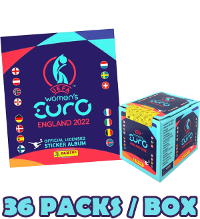Panini Women's Euro 2022 Cromos - Álbum + 1 Caixa de 36 saquetas