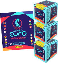 Panini Women's Euro 2022 Cromos - Álbum + 3 Caixas (=150 saquetas)