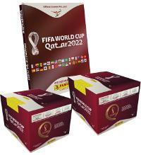 Panini World Cup 2022 Cromos - Álbum Hardcover + 2 Caixas (=200 Saquetas)