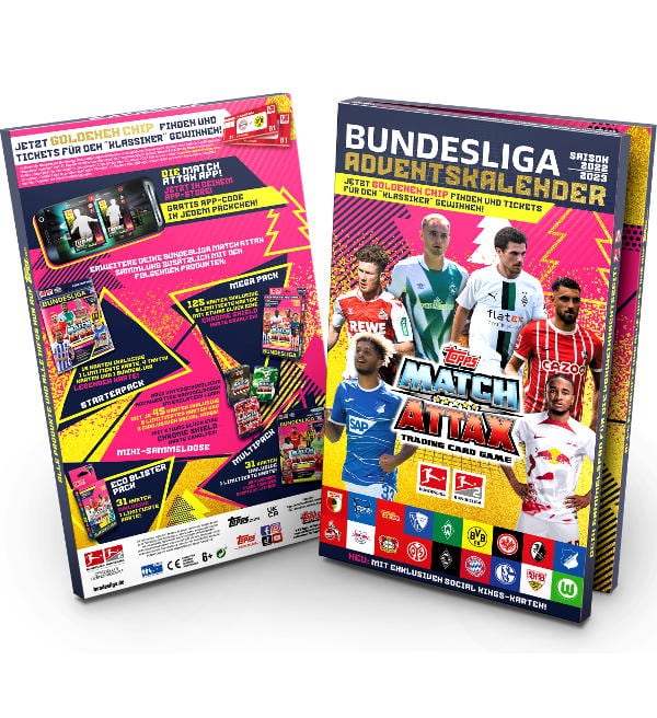 Topps Bundesliga Cromos 2022/2023 - Starterpack + Caixa de 50 saquetas