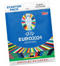 Topps EURO 2024 Cromos - Starter Pack (Caderneta + 24 Cromos)